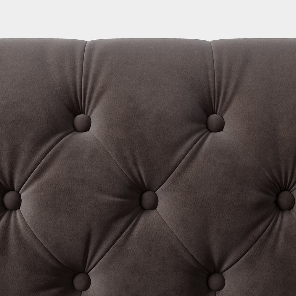3 Seater Velvet Sofa with 3 Pillows F26332