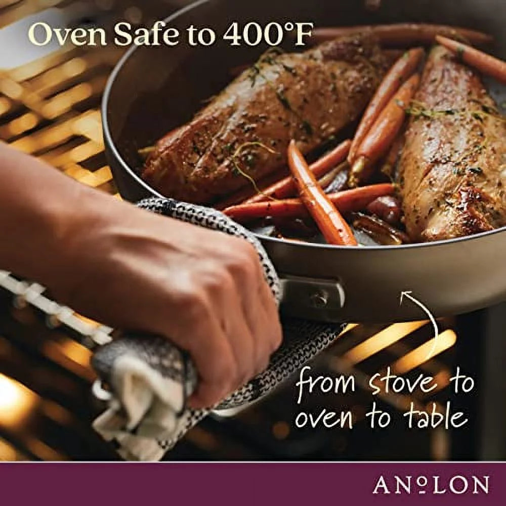 Hard-Anodized Non-stick 4-Quart Covered Square Saute D92412