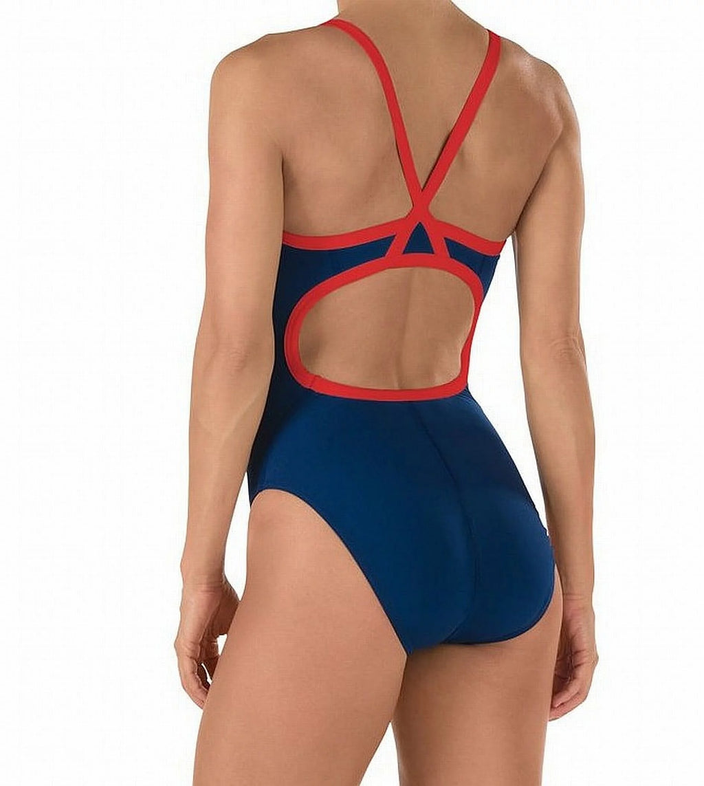 Solid Endurance Thin Strap Swimsuit Y444