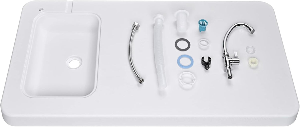 Portable Folding Fish Cleaning Table with Sink and Faucet J26467