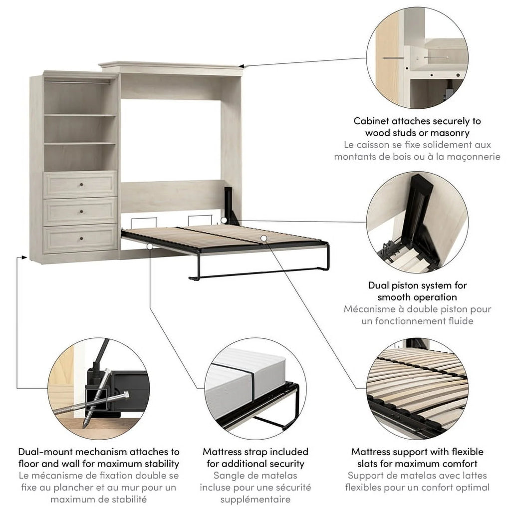 Queen Murphy Bed and Organizer V99164