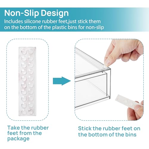 Clear Plastic Stackable Storage Drawers Set of 6 X36900