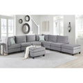 Gray Velvet 8Pc Modular Sectional Sofa N5764