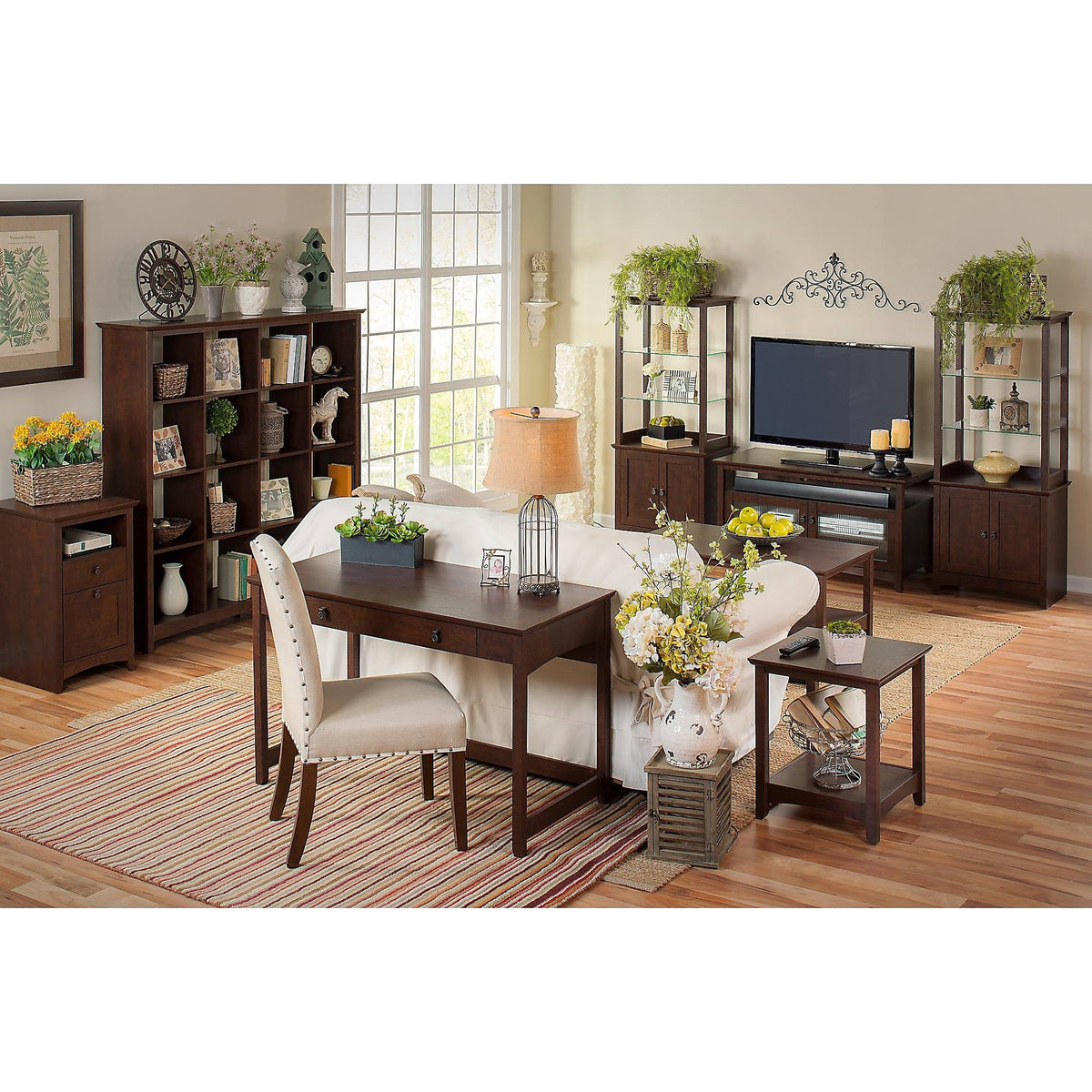 L Shaped Desk with Lateral File Cabinet A35823