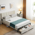 Full Size Platform Bed Frame with 2 Drawers K44256