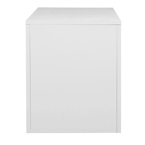 White Wood Grain Freestanding File Cabinet B952169