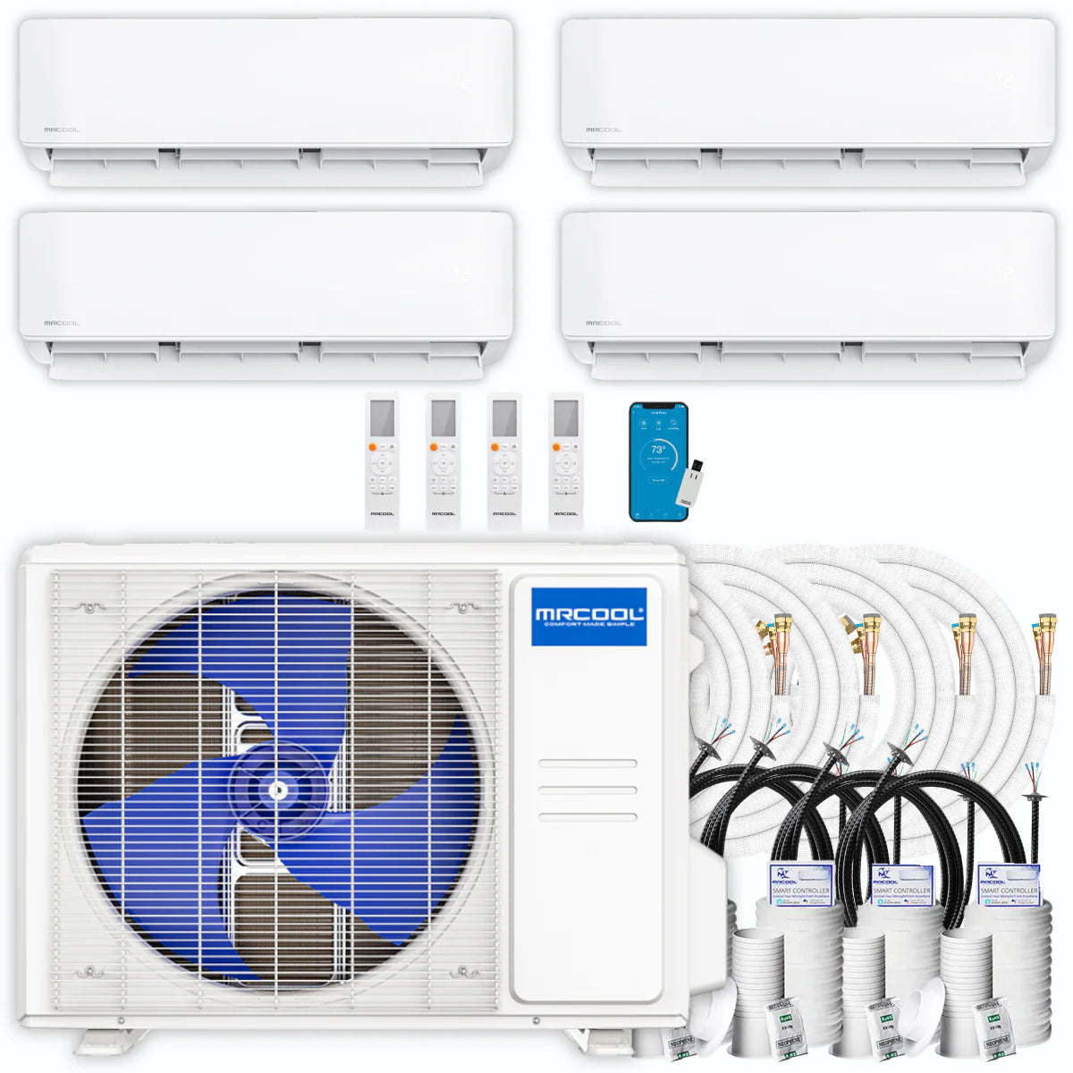 36,000 BTU 4 Zone Ductless Air Conditioner and Heat Pump C656