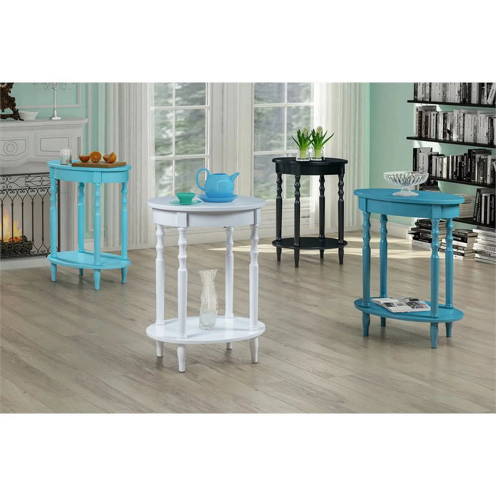 White Oval End Table Set of 2 Z5417