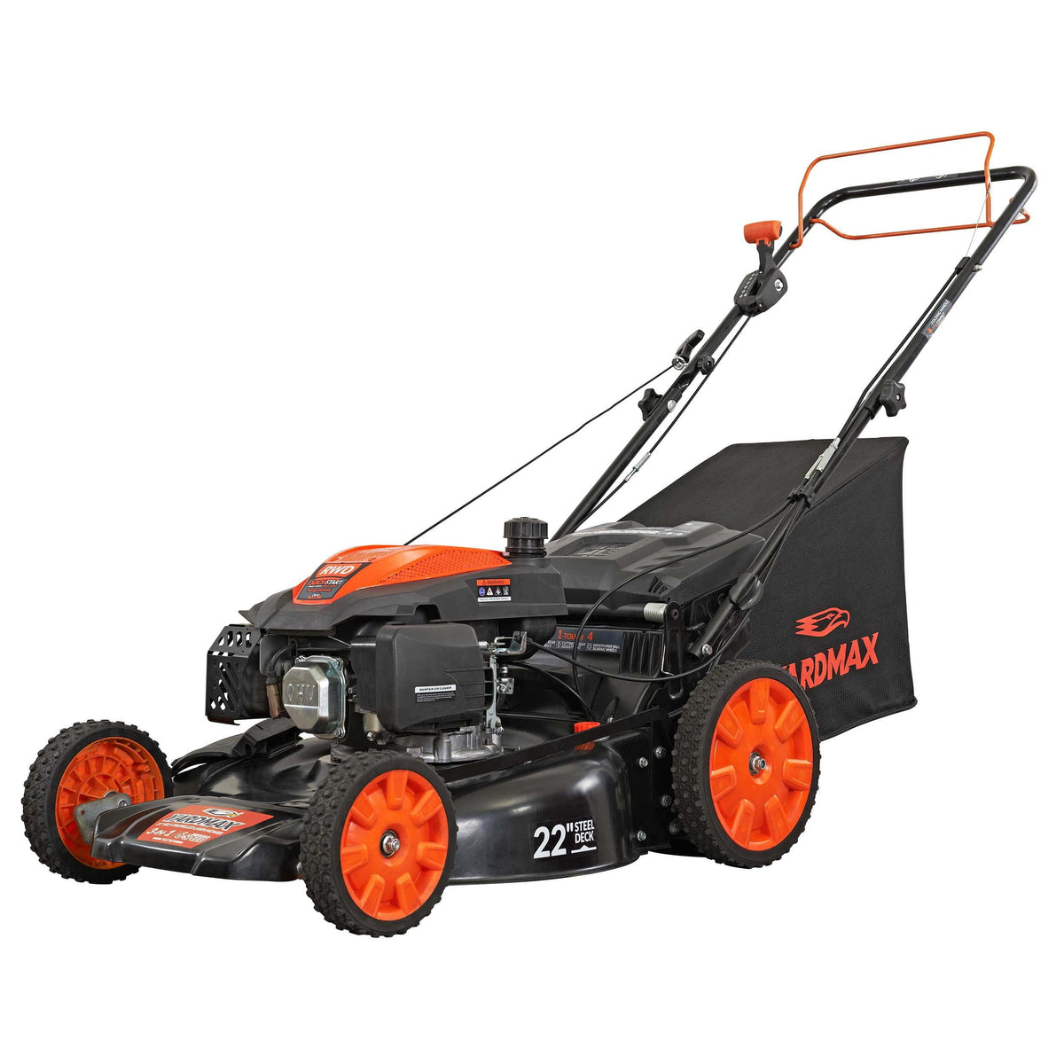 22 in. 201cc 6 Speed RWD 3-in-1 Gas Self Propelled Lawn Mower Y592160
