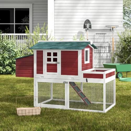 Chicken Coop with Run Area and Nesting Box Z3346