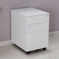 3-Drawer Mobile Vertical Filing Cabinet White I9984