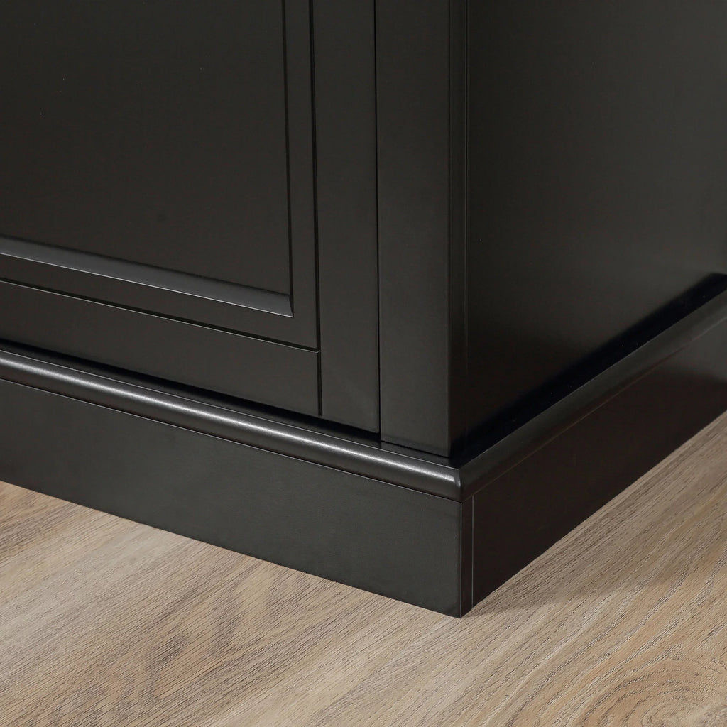 Black Sideboard Buffet Cabinet with 2 Drawers E936676