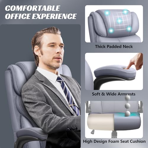 Ergonomic Big and Tall Leather Office Chair K428