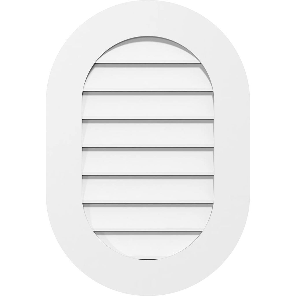 Vertical Round Ended Surface Mount PVC Gable Vent S5190