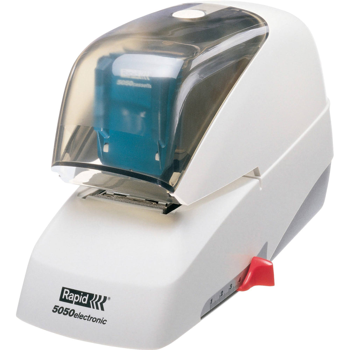 Heavy-Duty Flat Clinch Electric Stapler, 60-Sheet Capacity, White V9257