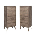 6 Drawer Wood Chest Set of 2 W66923