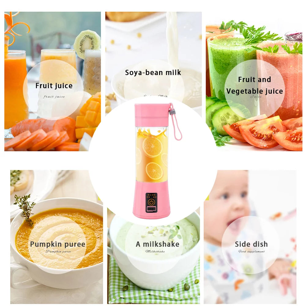 Portable Mini Blender with USB Rechargeable Batteries, Pink Z5574