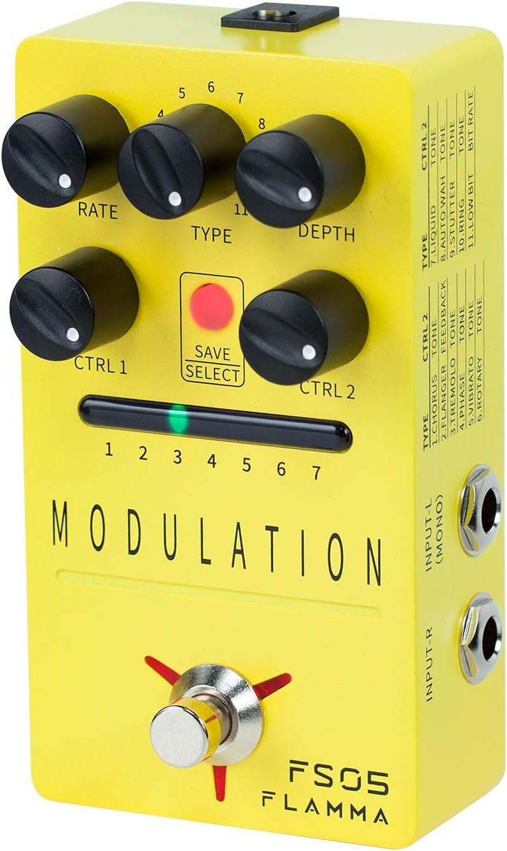 Cabinet Simulator Stereo Guitar Pedal with 11 Built-in Effects I132