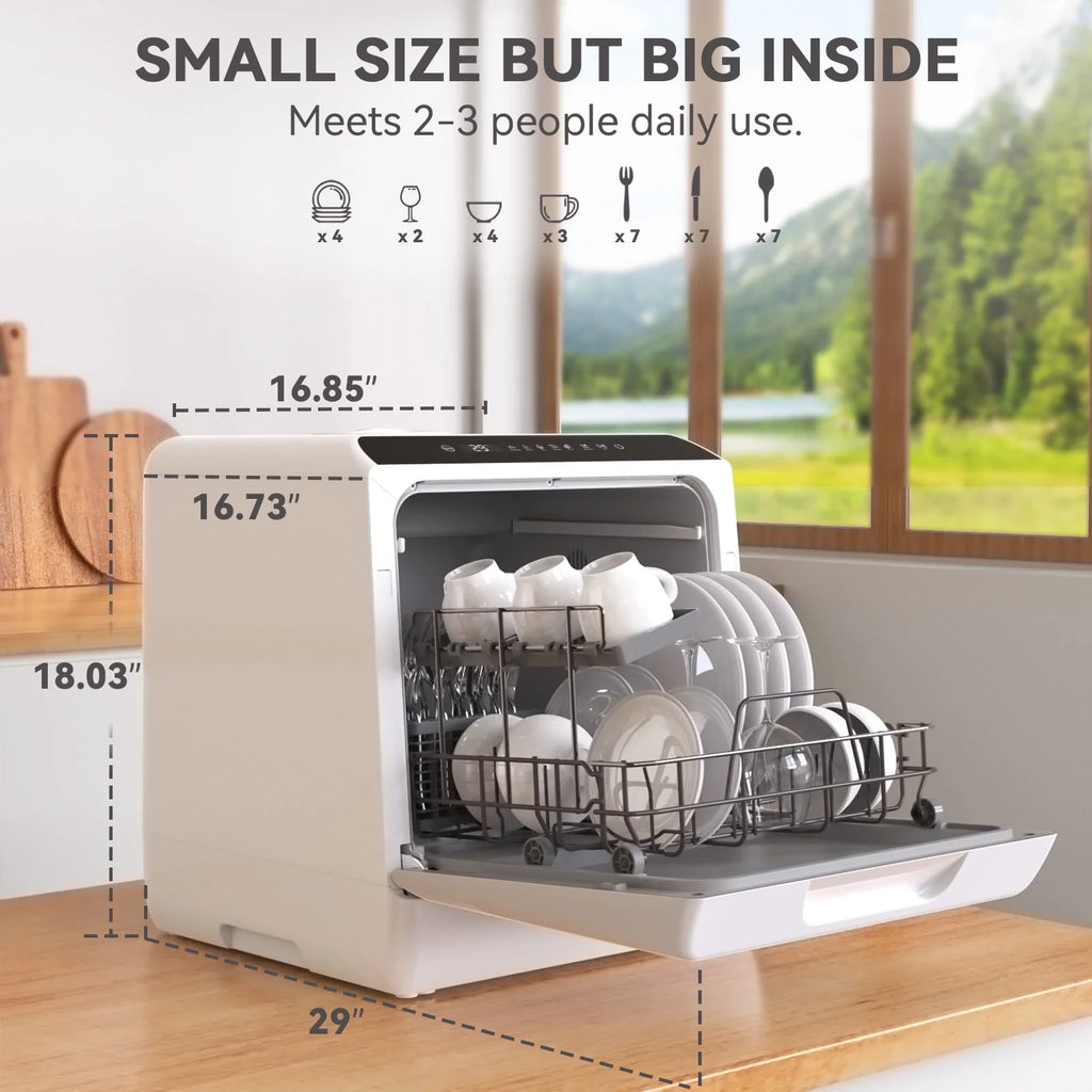 Portable Countertop Mini Dishwasher with 5-Liter Water Tank H744635
