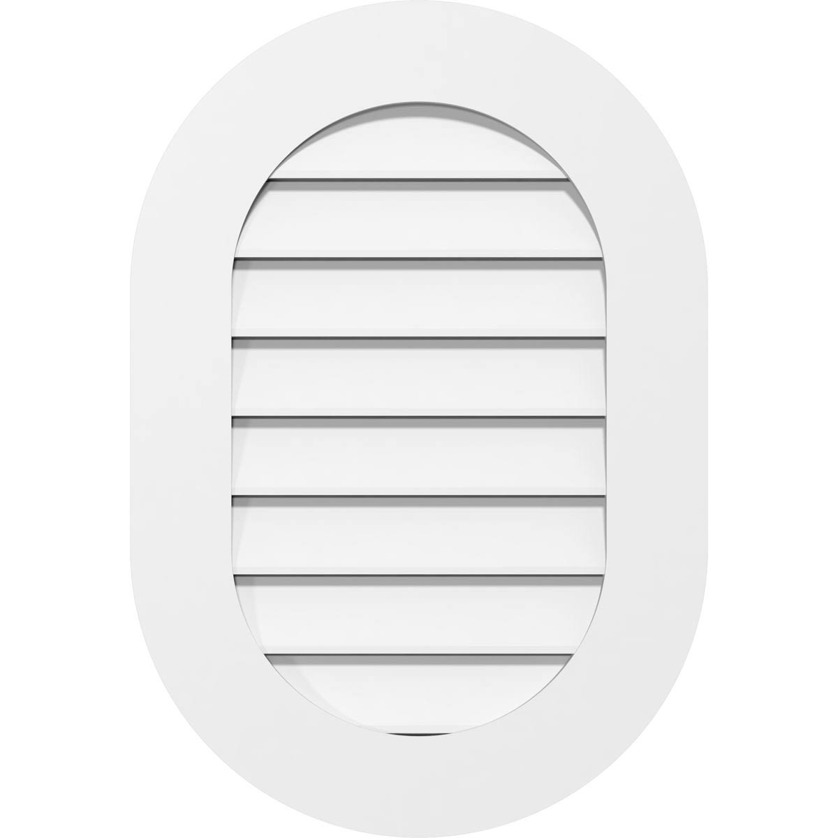 Vertical Round Ended Surface Mount PVC Gable Vent Y89551