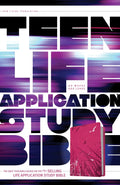 Teen Life Application Study Bible Pink Fields LeatherLike D43126