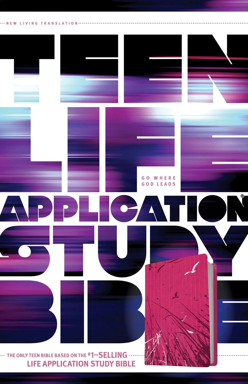 Teen Life Application Study Bible Pink Fields LeatherLike D43126