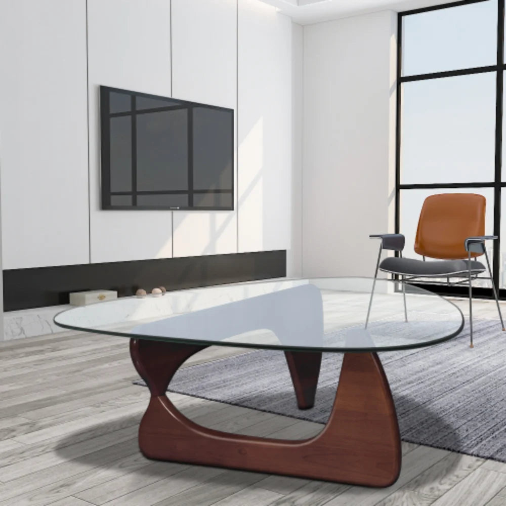 Modern Triangle Coffee Table Solid Wood L527235