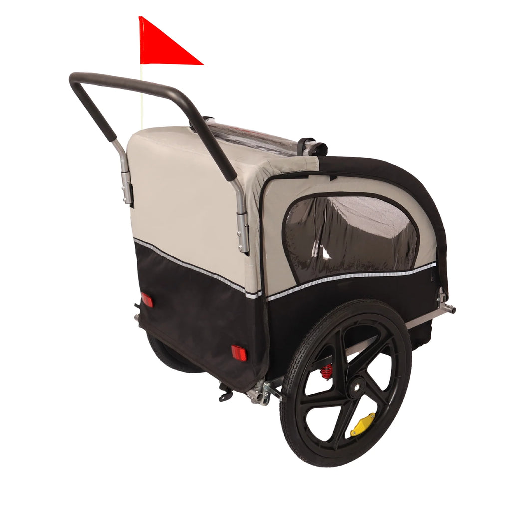 Double 2 Seat Foldable Bike Trailer Stroller M1965