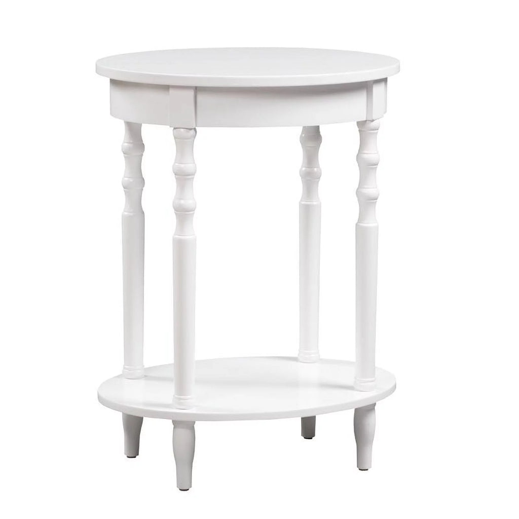 White Oval End Table Set of 2 Z5417