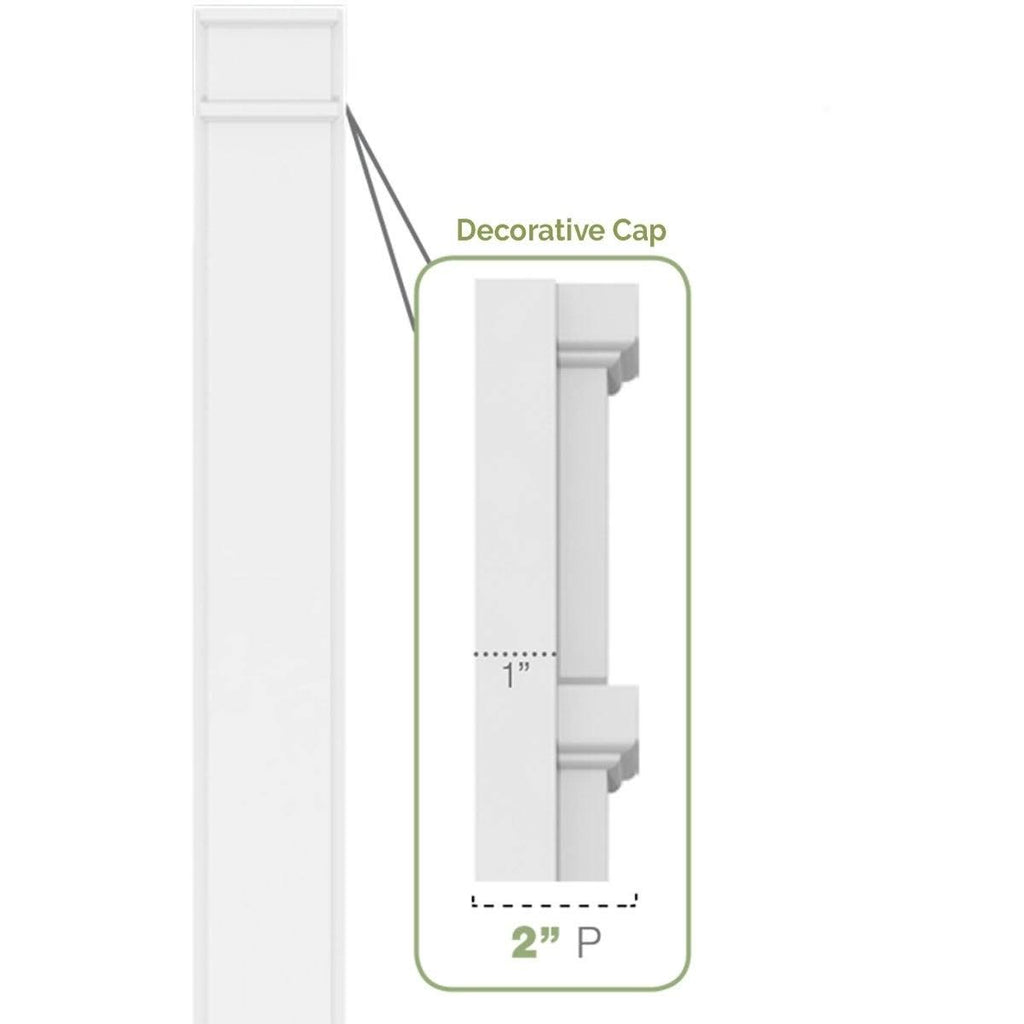 PVC Pilaster with Decorative Capital & Base (Pair) L5268