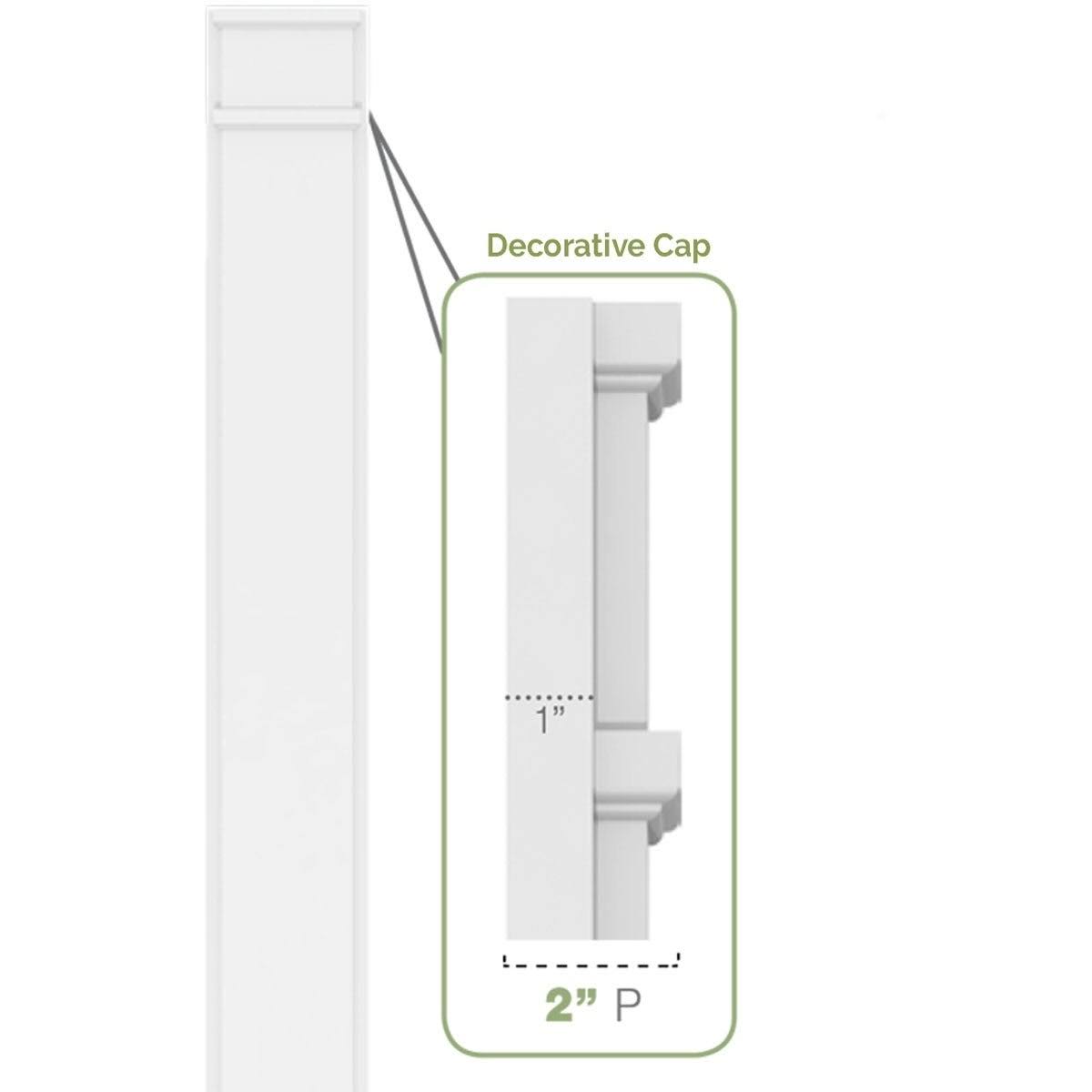 PVC Pilaster with Decorative Capital & Base (Pair) L5268