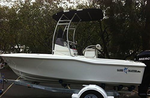 Folding Center Console Boat Tower Black Canopy Anodized Aluminum W587148
