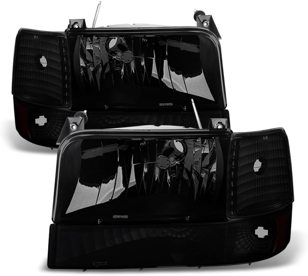 Black Smoked Headlights Bumper Corner Lamps A5713