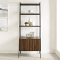 72-Inch Ladder Storage Bookshelf Dark Walnut H4604