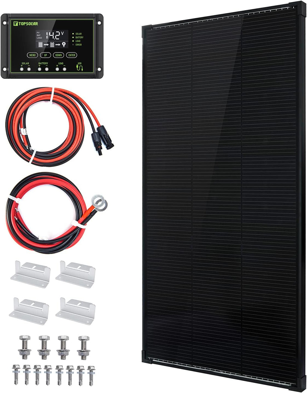 100 Watt 12 Volt Monocrystalline Solar Panel Kit S15814
