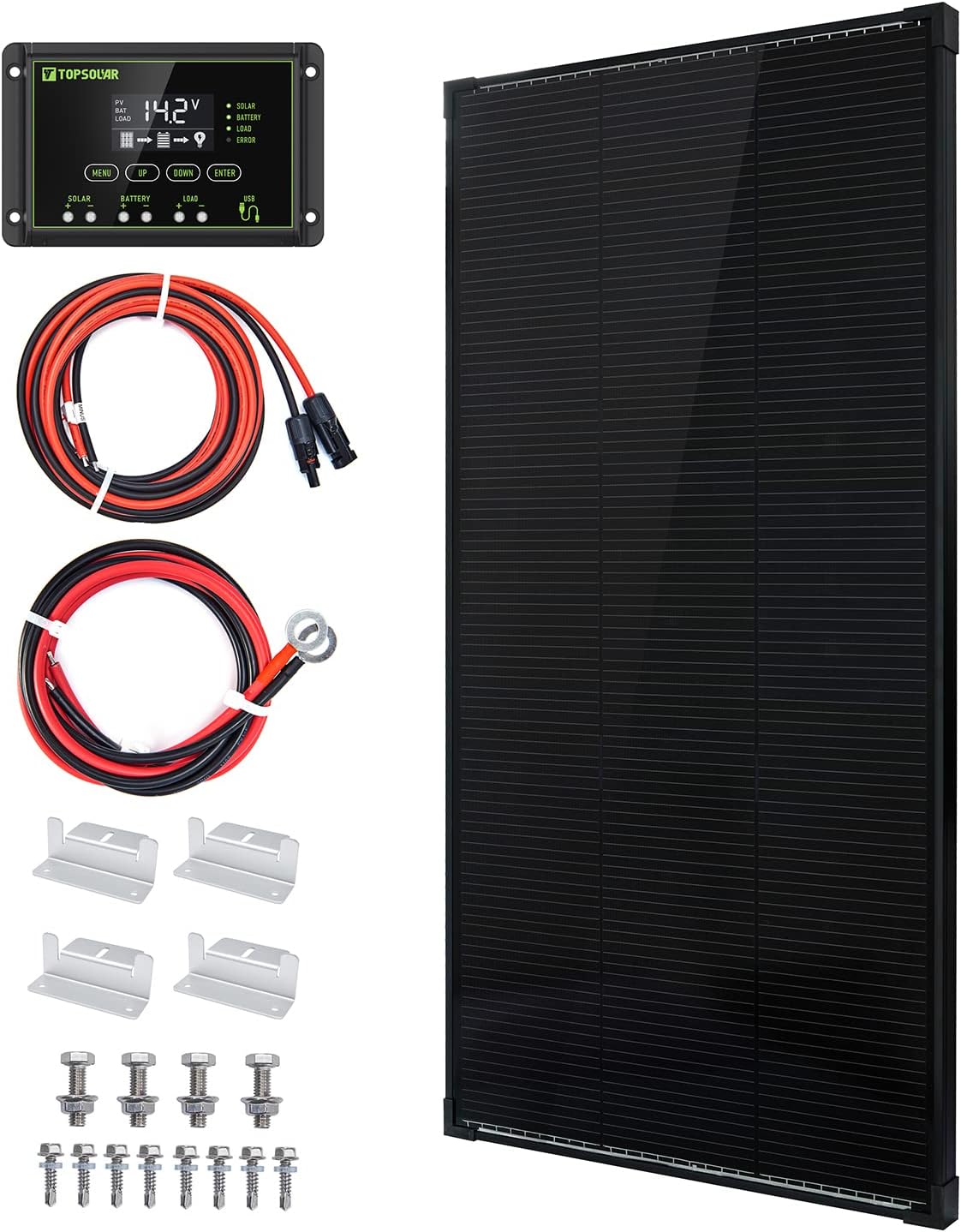 100 Watt 12 Volt Monocrystalline Solar Panel Kit S15814
