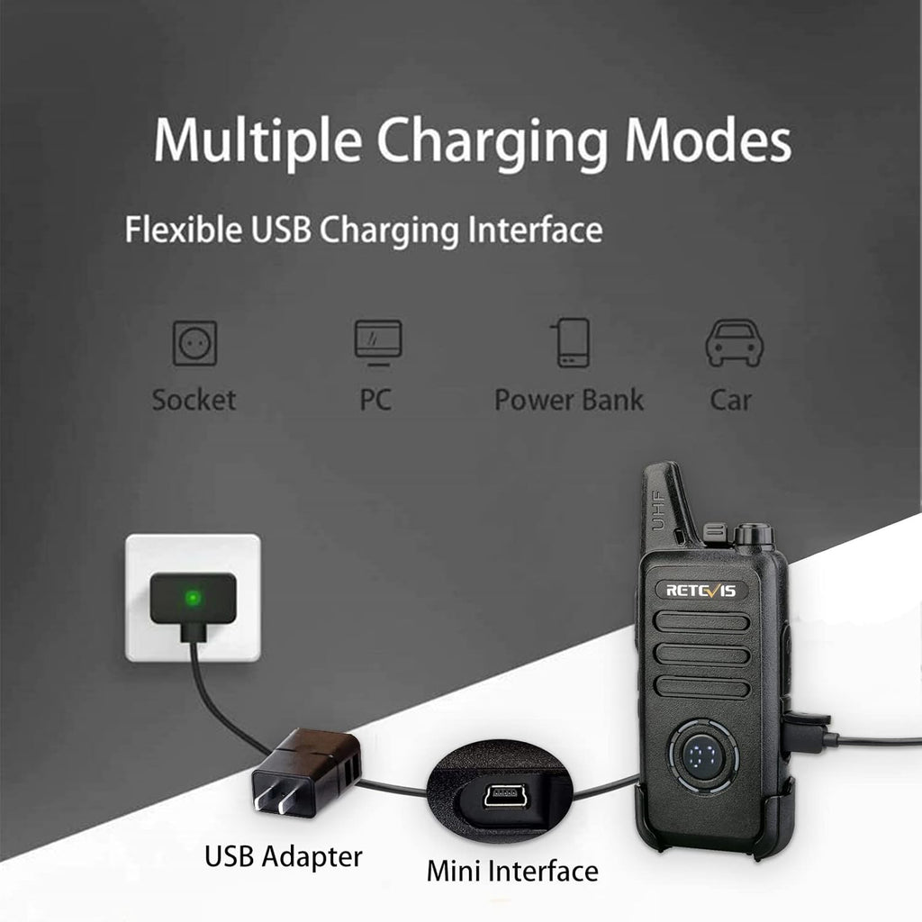 2 Way Radios Walkie Talkies 10 Pack Rechargeable with Earpiece P68318