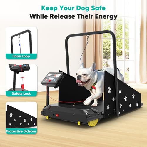 Heavy-Duty Compact Dog Treadmill with Wheels L982341