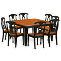 Black & Cherry 9 Piece Wood Dining Room Table Set Y6016