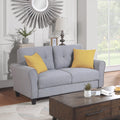 58" Gray Upholstered 2 Seater Sofa R3899