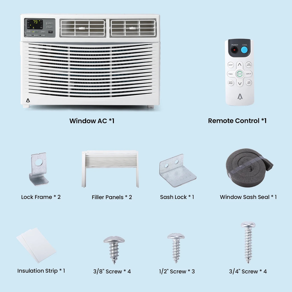 8000 BTU Smart Window Air Conditioner P43351