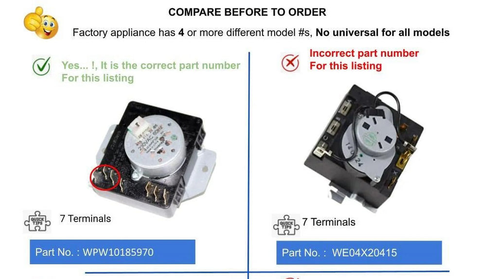 Dryer Timer 7 Fixed Terminals R869
