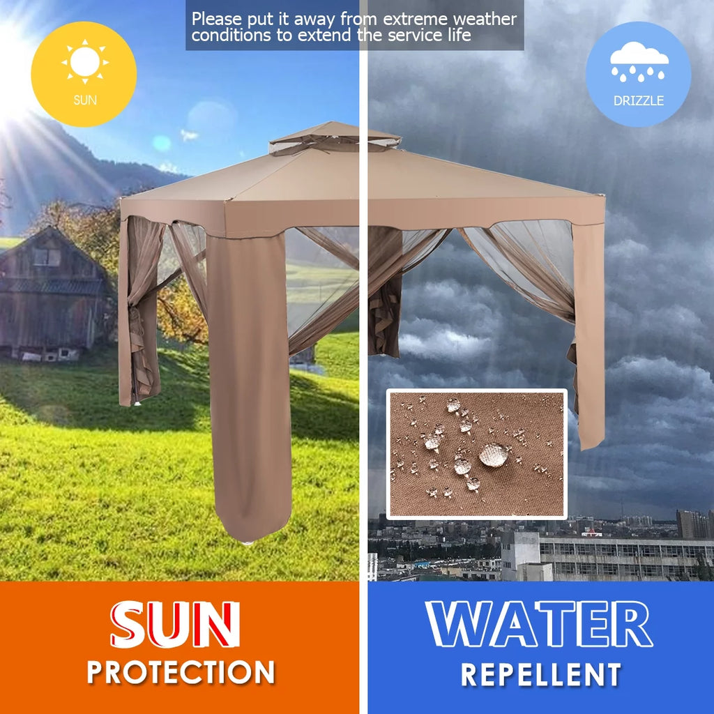 10'x 10' Canopy Gazebo with Mosquito Netting U234