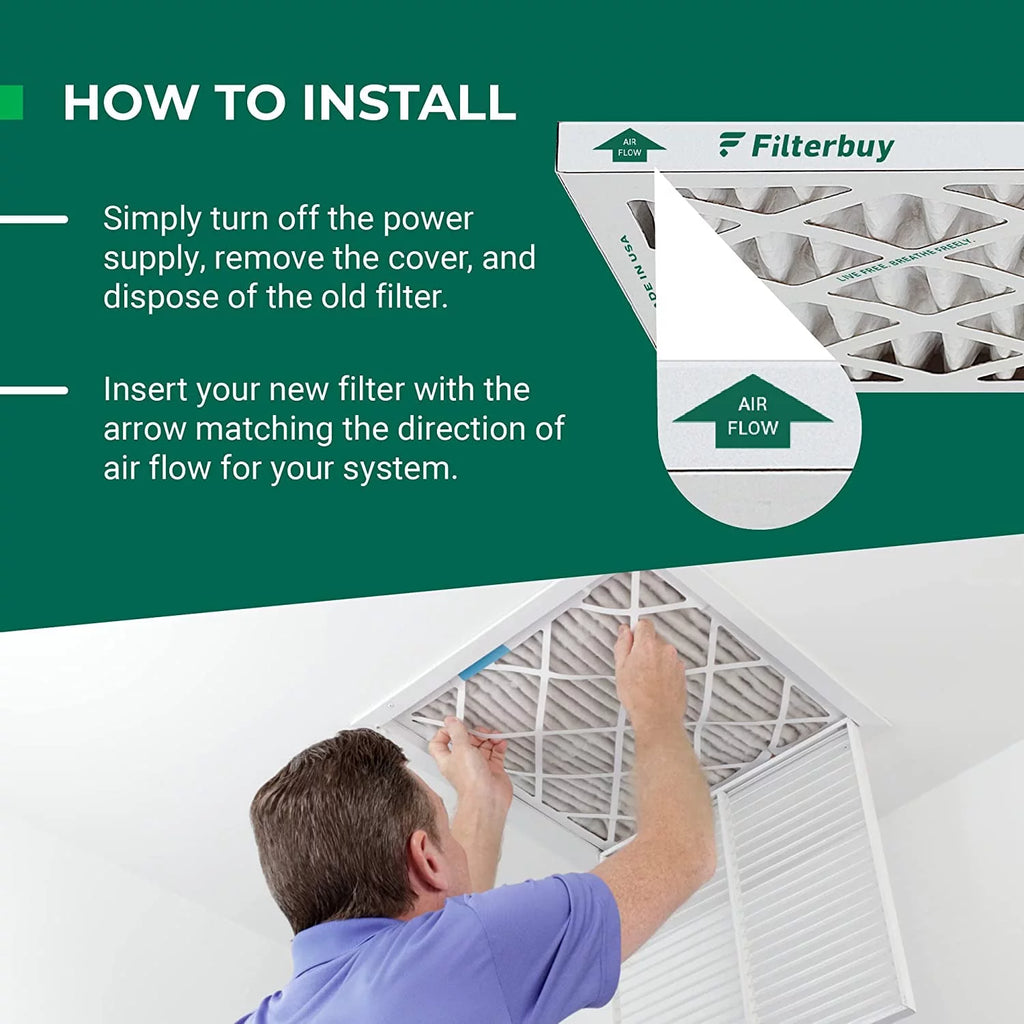 16x25x5 MERV 8 Pleated HVAC Air Filters (3-Pack) K358153