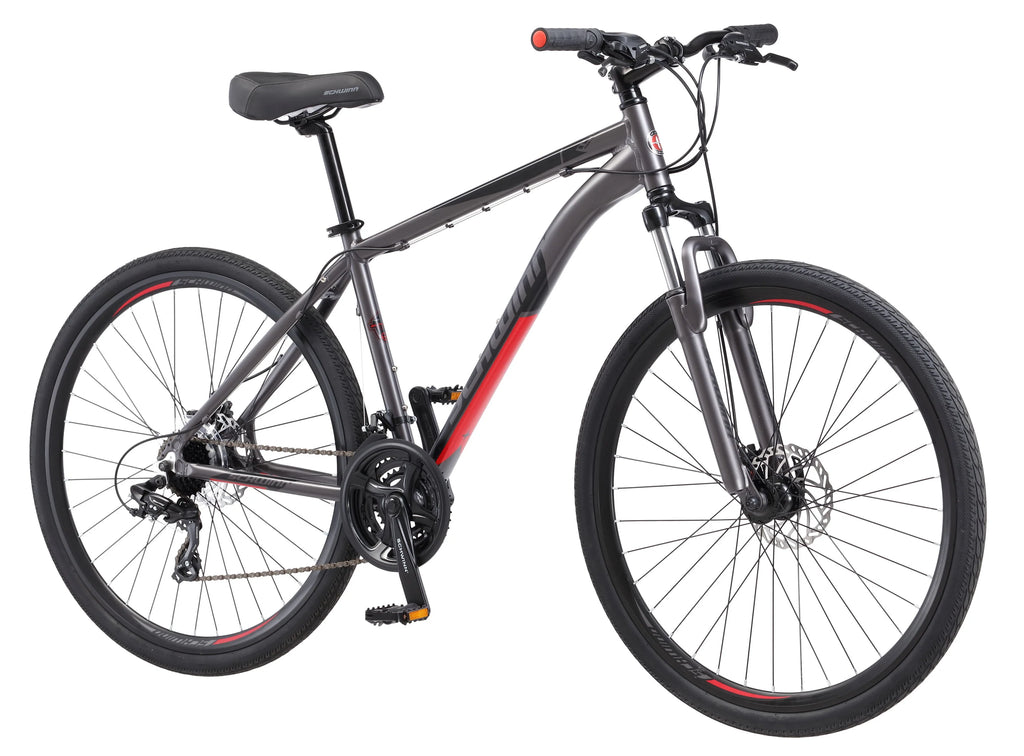 Hybrid Bike 700c Wheels 21 Speeds Mens Frame Grey E1199