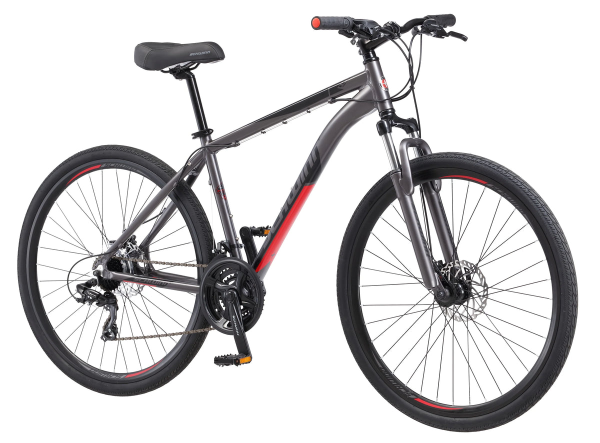 Hybrid Bike 700c Wheels 21 Speeds Mens Frame Grey E1199