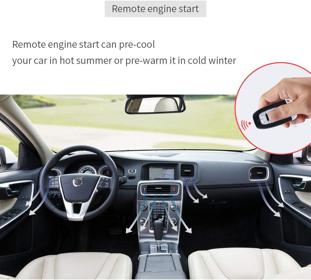 Car Alarm Remote Starter Keyless Entry Push Start DC12V N491454