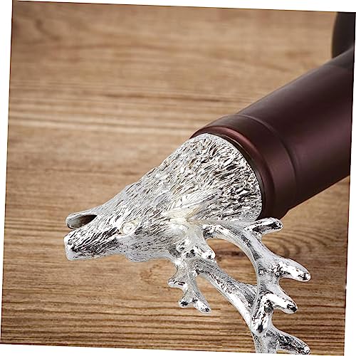 Deer Head Wine Pourer Aerator Bottle Stopper with Silicone Stopper B48553