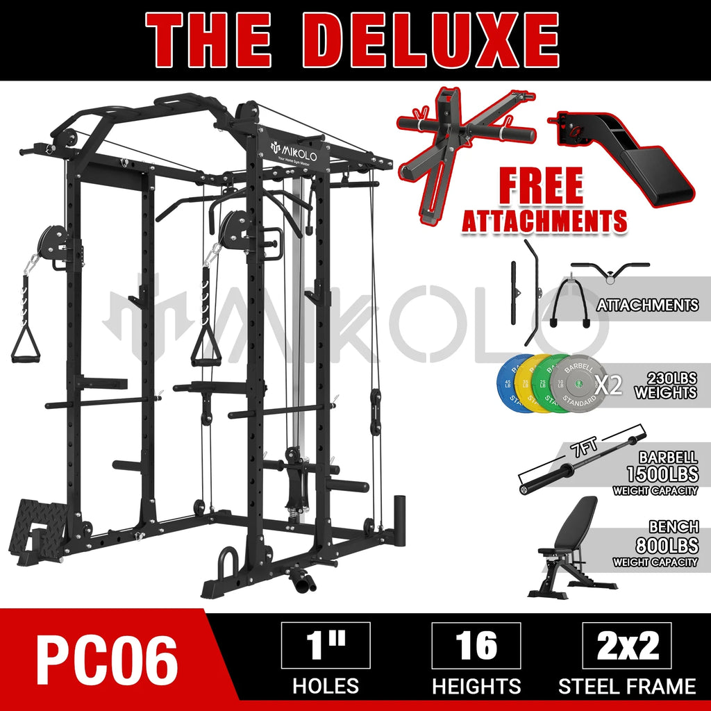 Power Rack Cage with Cable Crossover Machine A18007