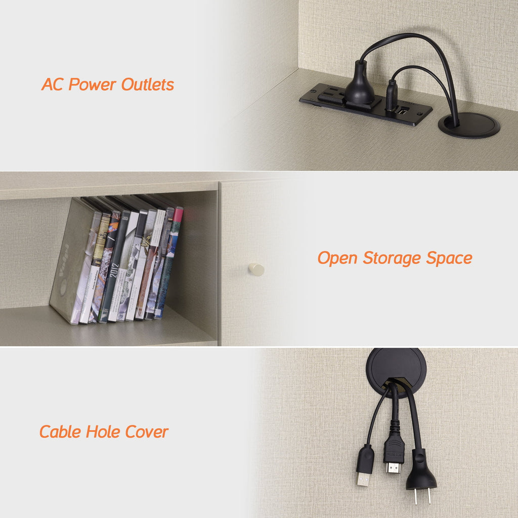 59'' Floating TV Stand with Charging Station H71686